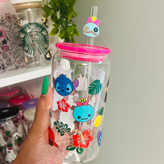 Stitch & Friends Glass Can